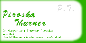 piroska thurner business card